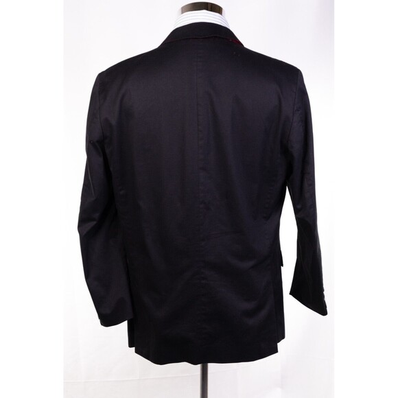 Howe NORDSTROM Mens Sport Coat Blazer Suit Jacket Two Button Black 44R Slim Fit - Picture 3 of 14